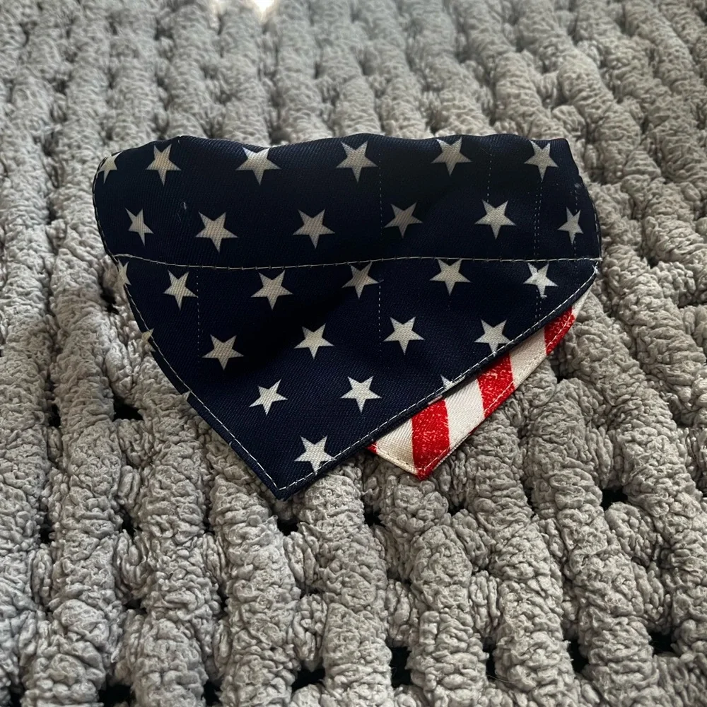 Small animal American flag scarf